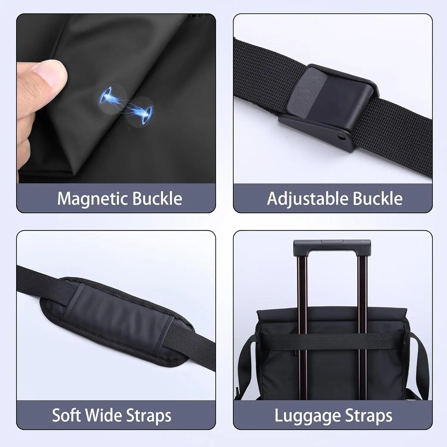 HOMIEE Messenger Bag, Waterproof Crossbody Bag Shoulder Bag with Laptop Compartment