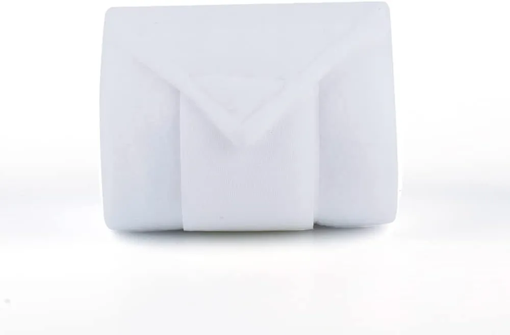 Horse Polo Wraps 2.5m Soft Fleece Polo Wraps Equestrian Leg Bandage Wrap Set of 4 Packs (White - 2.5m)