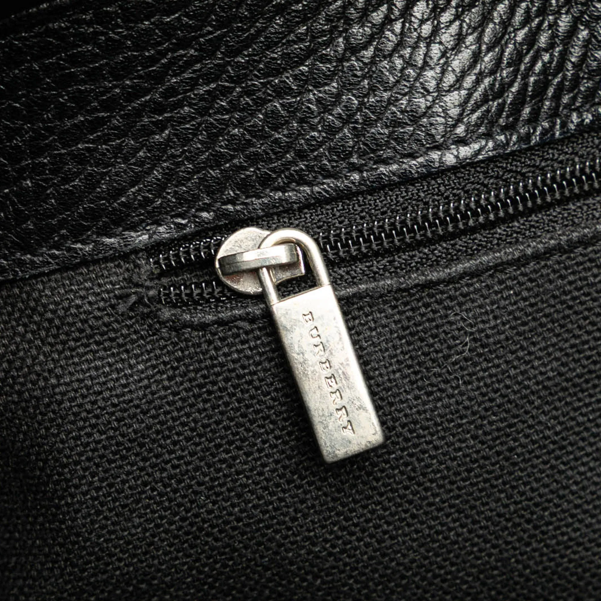 House Check Trimmed Leather Handbag