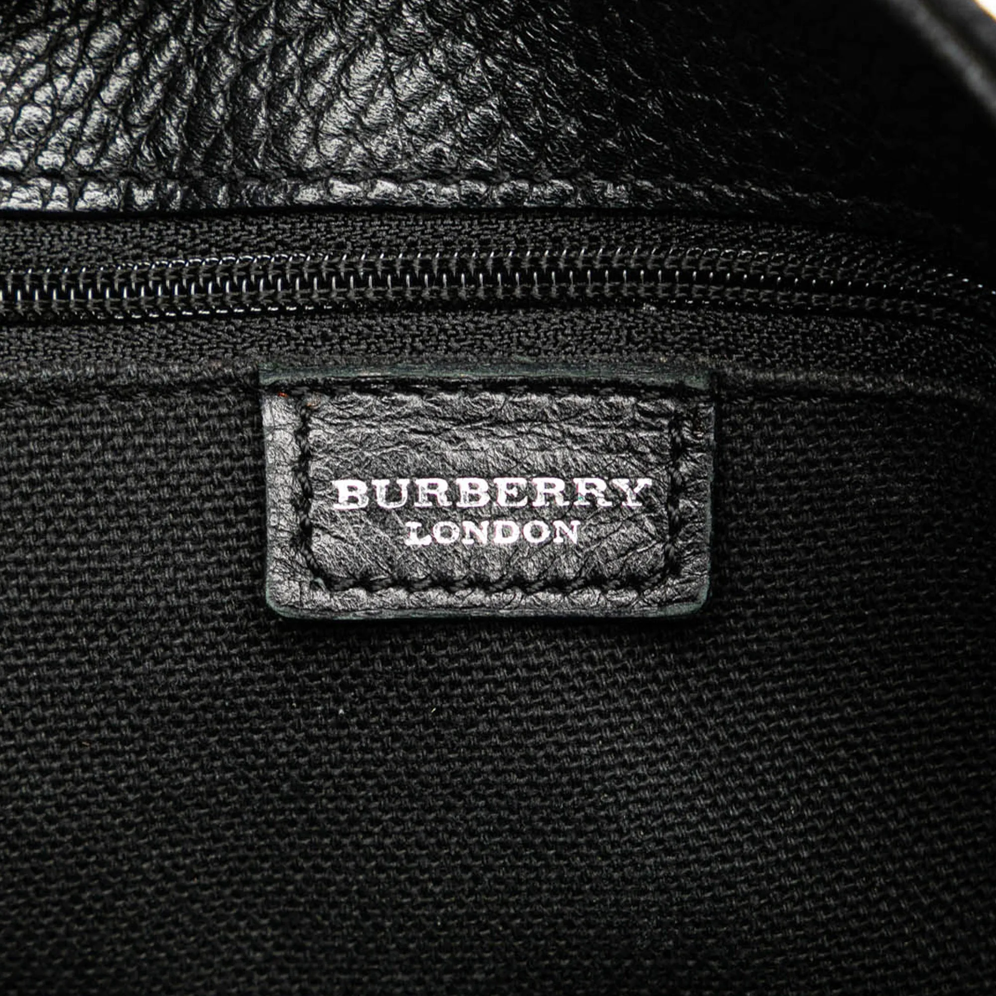 House Check Trimmed Leather Handbag