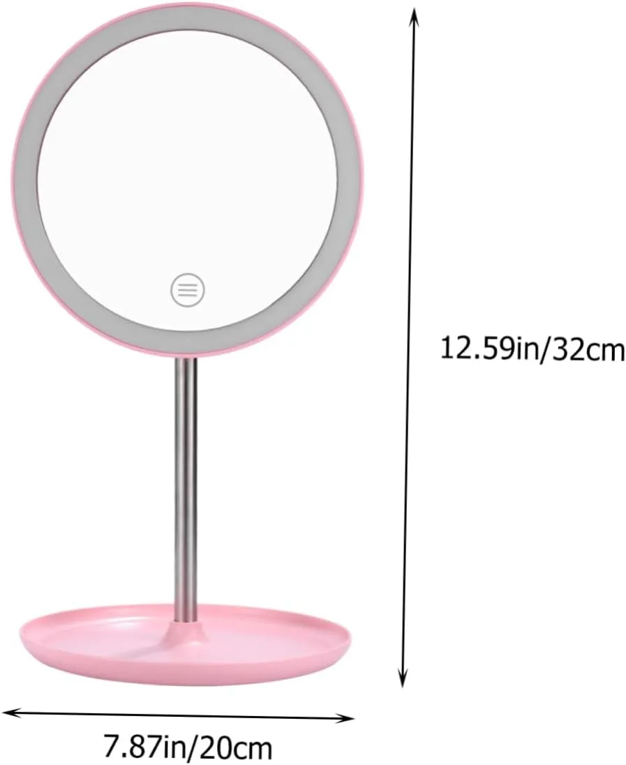 Housoutil Led Makeup Mirror Rechargeable Smart Cosmetic Mirror Design High Definition Non- Base for Easy Storage for Home and Travel Use