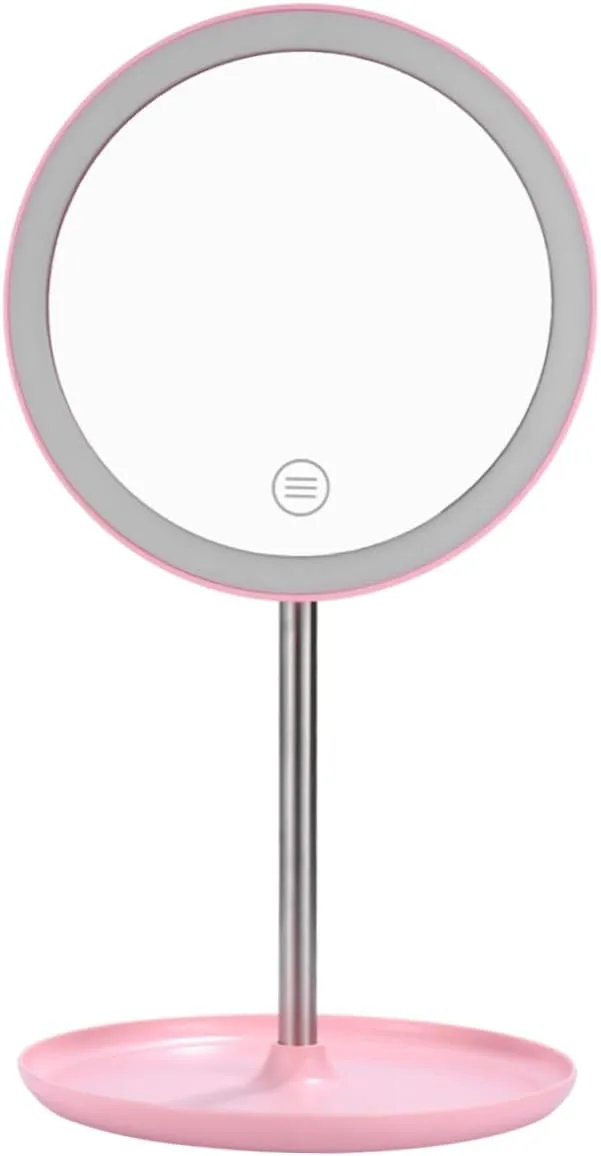 Housoutil Led Makeup Mirror Rechargeable Smart Cosmetic Mirror Design High Definition Non- Base for Easy Storage for Home and Travel Use