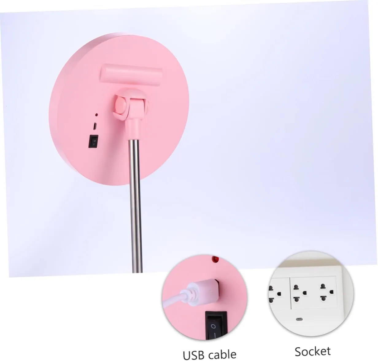 Housoutil Led Makeup Mirror Rechargeable Smart Cosmetic Mirror Design High Definition Non- Base for Easy Storage for Home and Travel Use