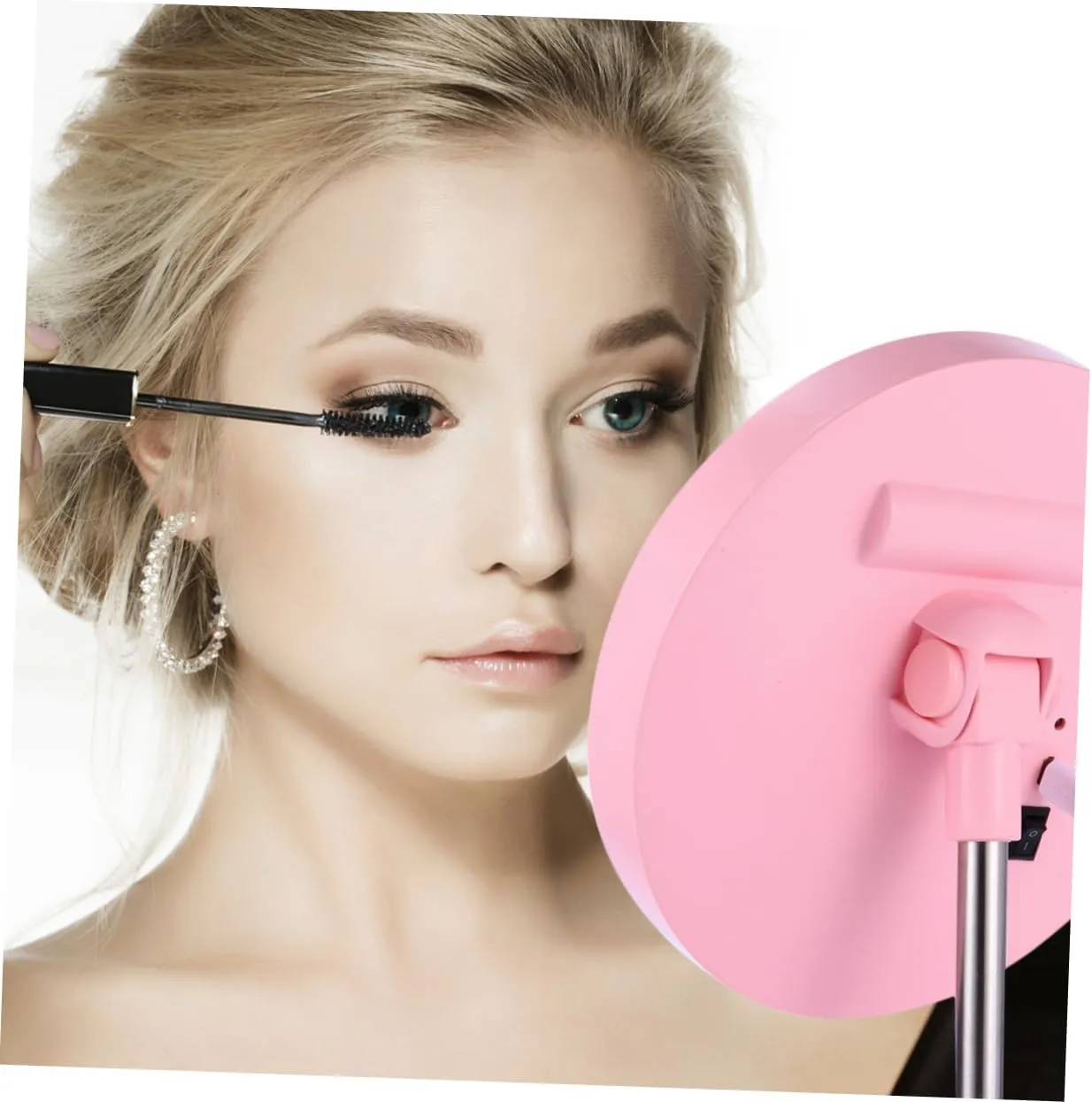 Housoutil Led Makeup Mirror Rechargeable Smart Cosmetic Mirror Design High Definition Non- Base for Easy Storage for Home and Travel Use