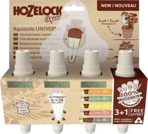 Hozelock - Extra-Large Aquasolo Universal Watering Cones for 1.5L to 5L Bottles, Providing Up to 10 Days of Watering for Outdoor Plants. Includes Stabiliser. Ideal for 65cm Pots