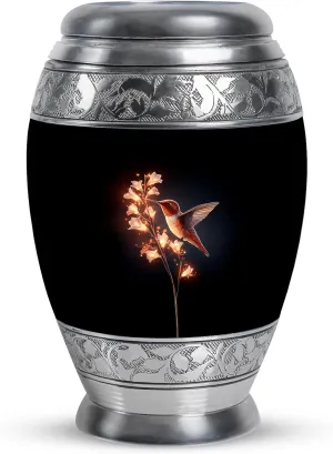 Humming Bird Small Urns for Adults Ashes - Flowers Mini Cremation Urns for Men and Women - Funeral Urn for Daughter and Son Keepsake - Memorial Gift for Loss of Dad 3 Inch