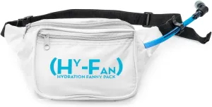 Hydration Fanny Pack with Bladder, 17oz BPA-Free, Hands-Free Design, Secure Pockets, Ideal for Athletic Outdoor Activities, Travel and More - White