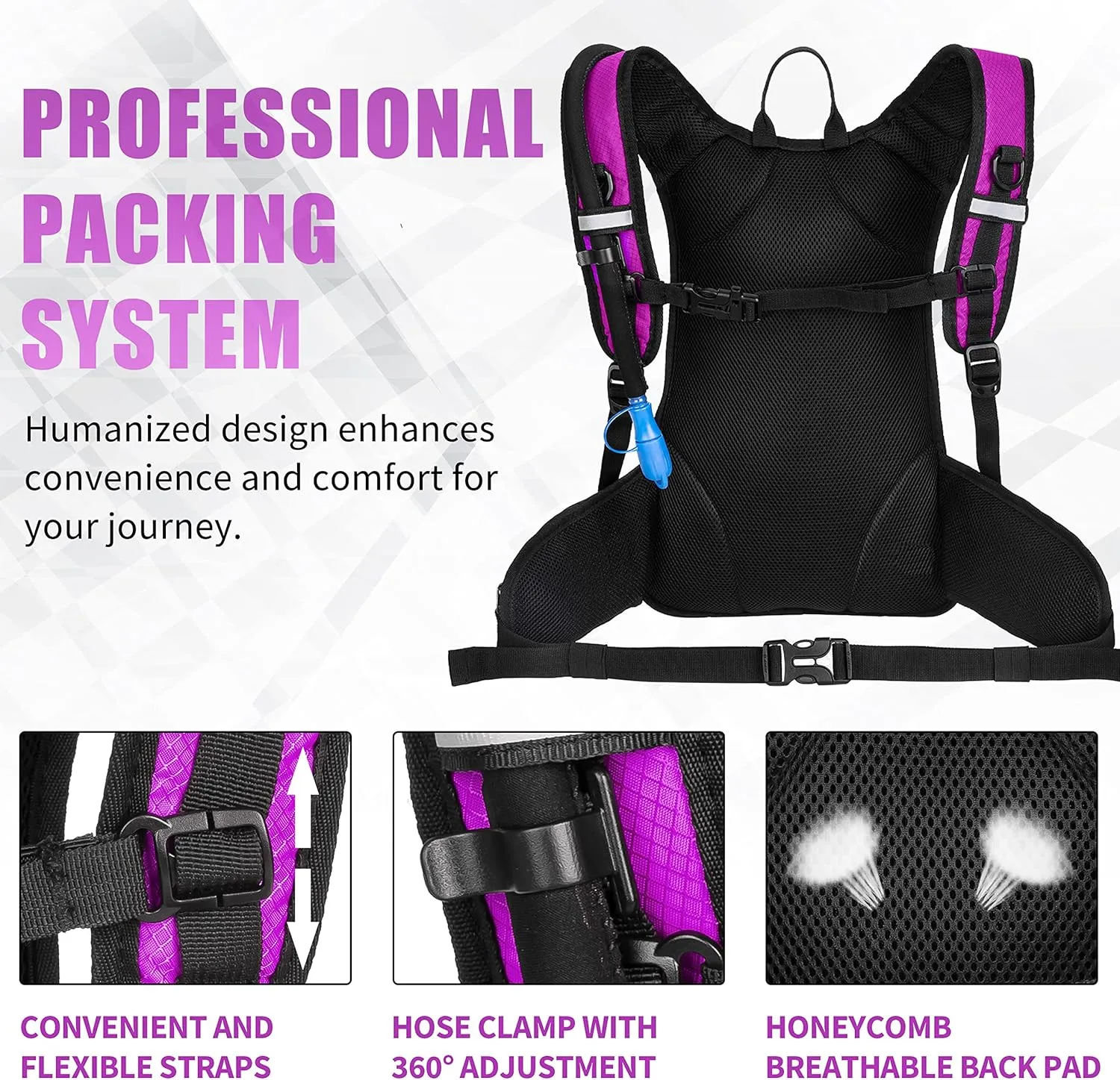 Hydration Pack Hiking Water Backpack - Miracol Insulated Water Bag with 2L Bladder