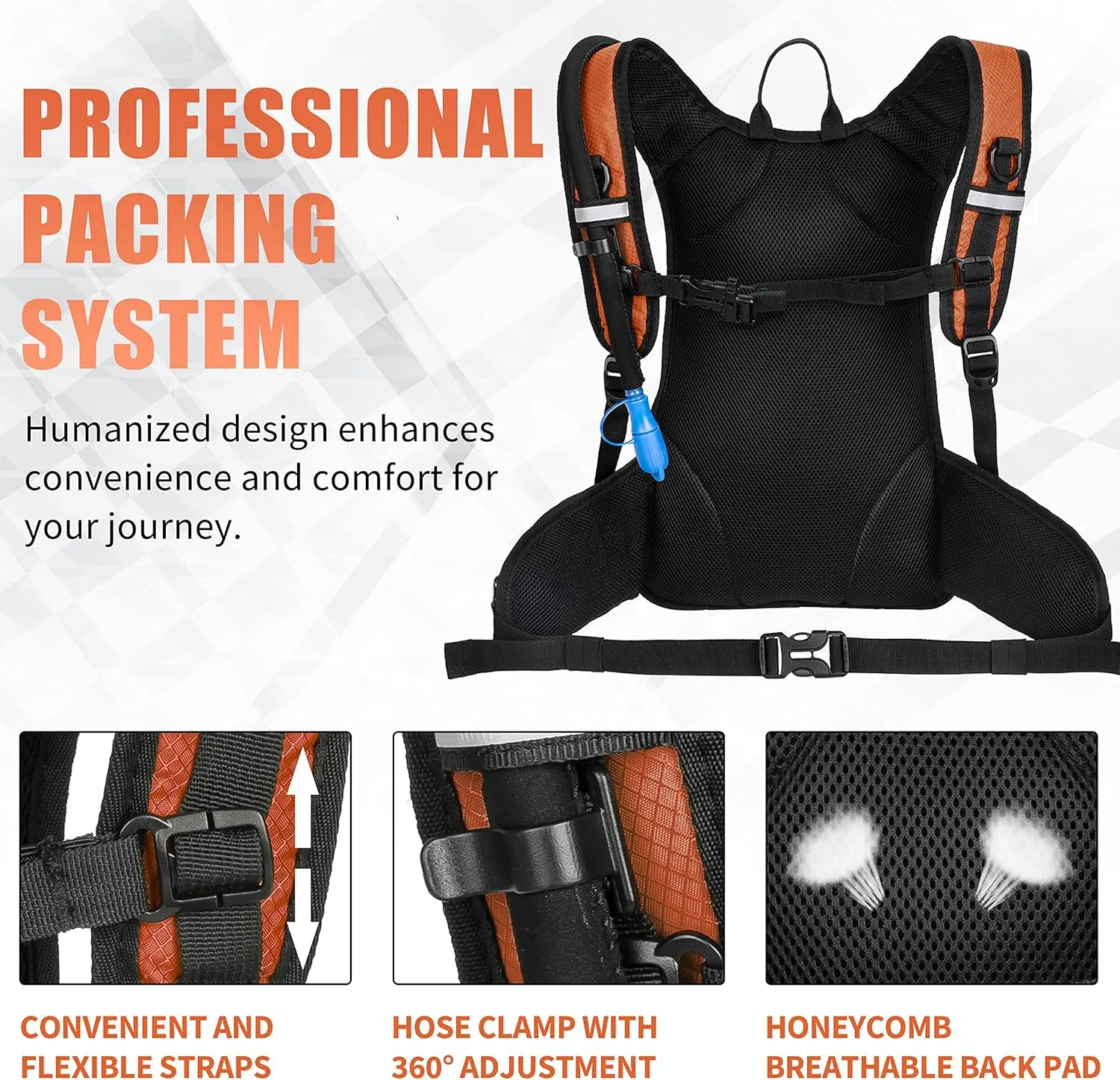 Hydration Pack Hiking Water Backpack - Miracol Insulated Water Bag with 2L Bladder