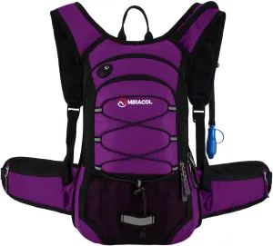 Hydration Pack Hiking Water Backpack - Miracol Insulated Water Bag with 2L Bladder