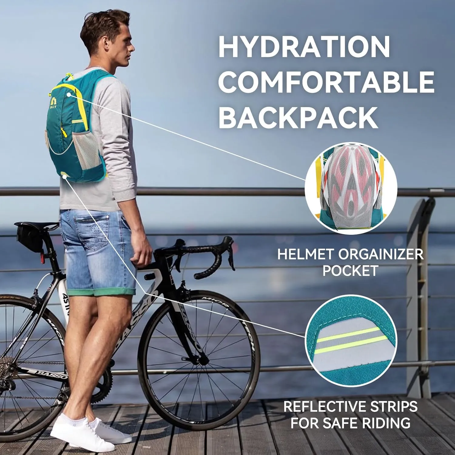 Hydration Pack,Hydration Backpack with 2L Hydration Bladder Lightweight Running Water Backpack for Women Men
