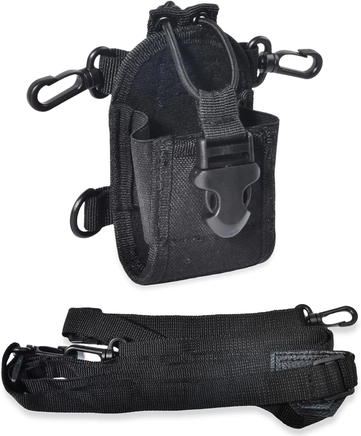 HYS Amateur Radio HT/Two Way Radio Nylon Cases, Tactical Radio Pouch/Holster, Worn on a Belt/Shoulder Strap Radio Holster for Midland Walkie Talkie Motorola Talkabout/GP88/GP328/GP328PLUS Radio