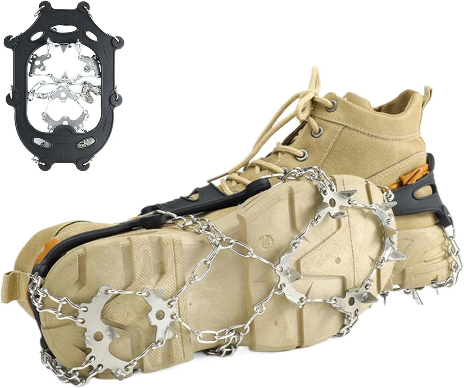 Ice and Snow Shoe Grips,Ice Shoe Grippers | Snow Boot Covers Shoe Nails Hiking Nails,Winter Outdoor Sports Supplies