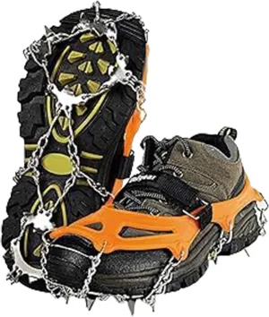 Ice Grip，Stainless Steels Ice Grippers Spikes Outdoor 18/19 Tooth Ice Claw Spikes Chain Ice Grasping Skiing Claw