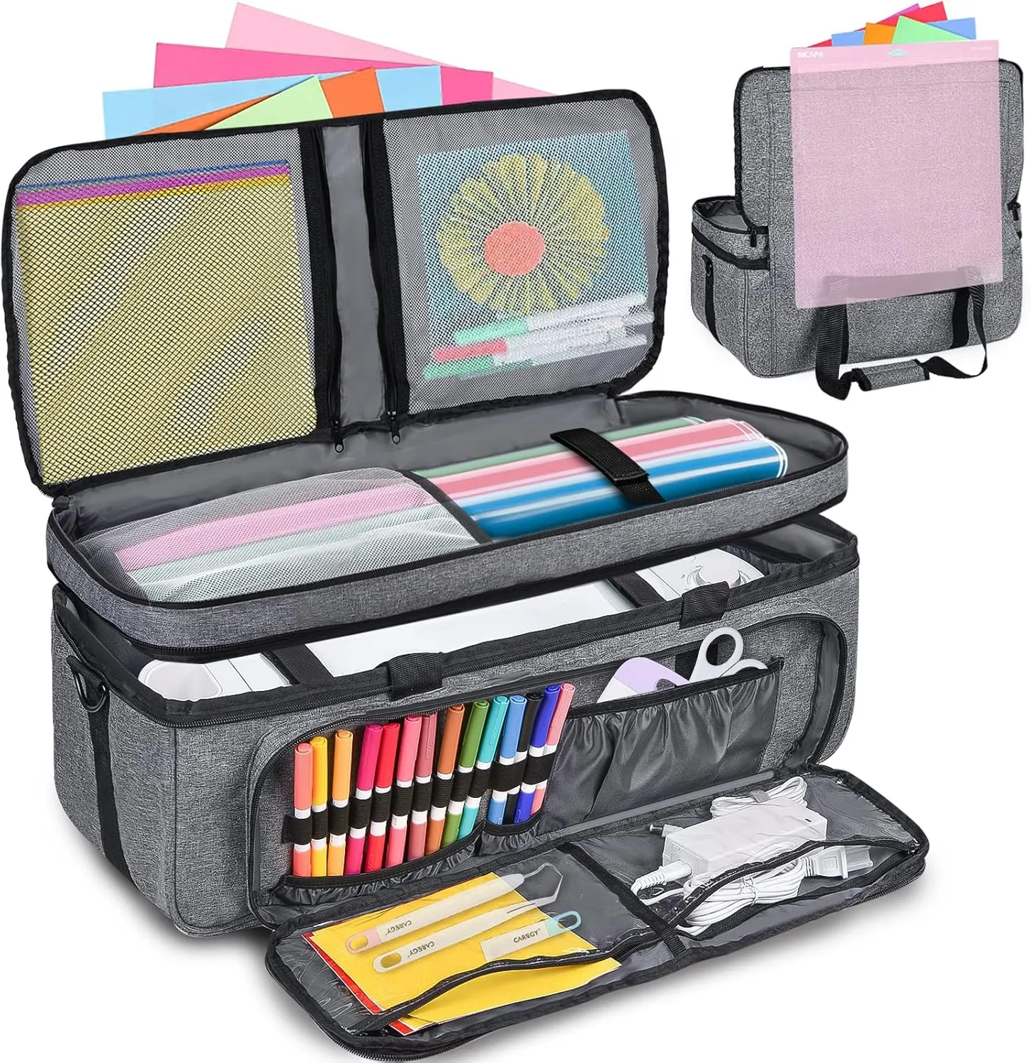 IMAGINING Cushion Carrying Case Bag Compatible with Cricut Maker/Maker 3, Cricut Explore Air 2/Explore 3, Cricut Organizer for Cricut Accessories