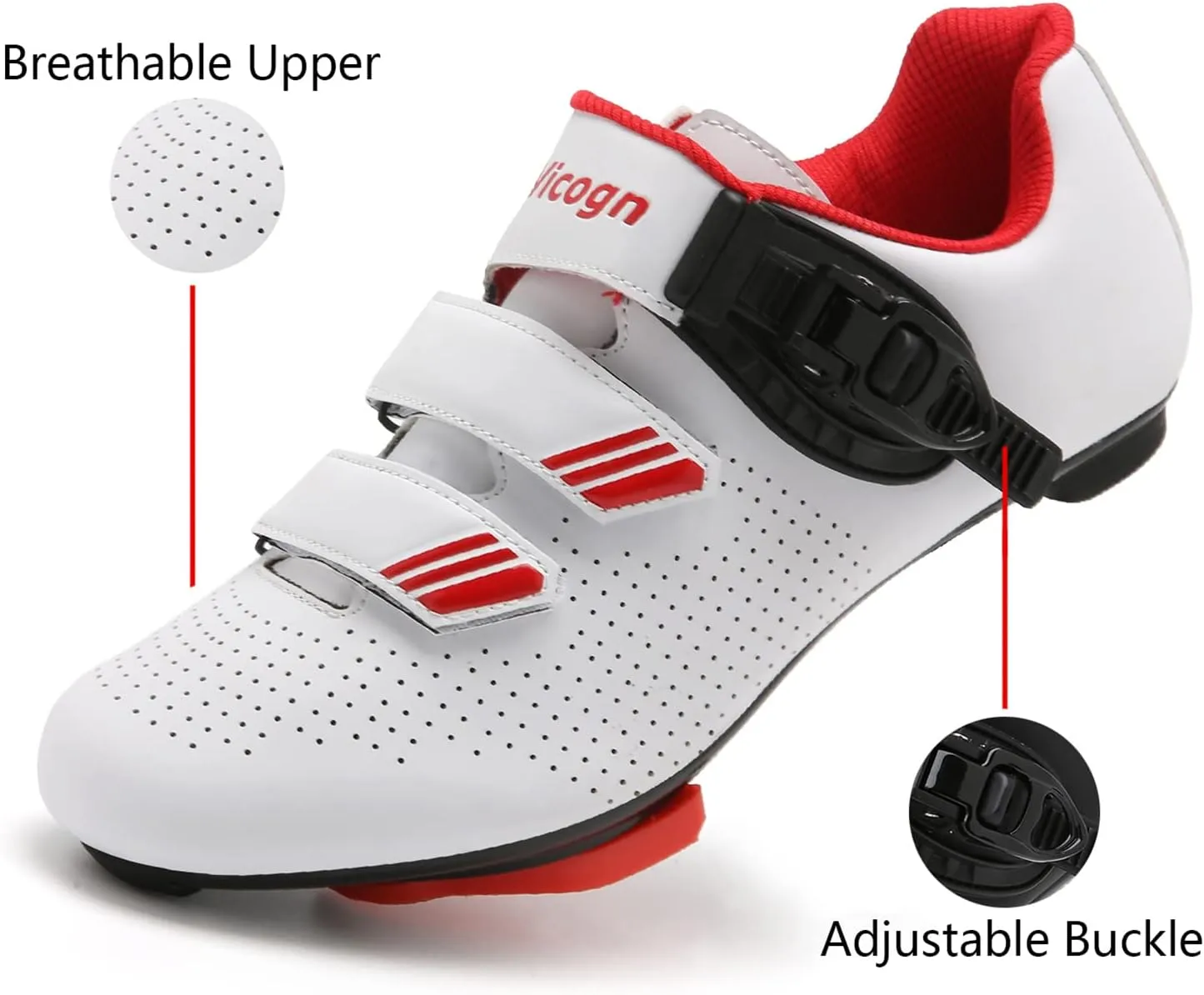 Indoor Cycling Shoes for Men Women Compatible with Peloton Bike Pre-Installed with Look Delta Cleats Outdoor Road Biking