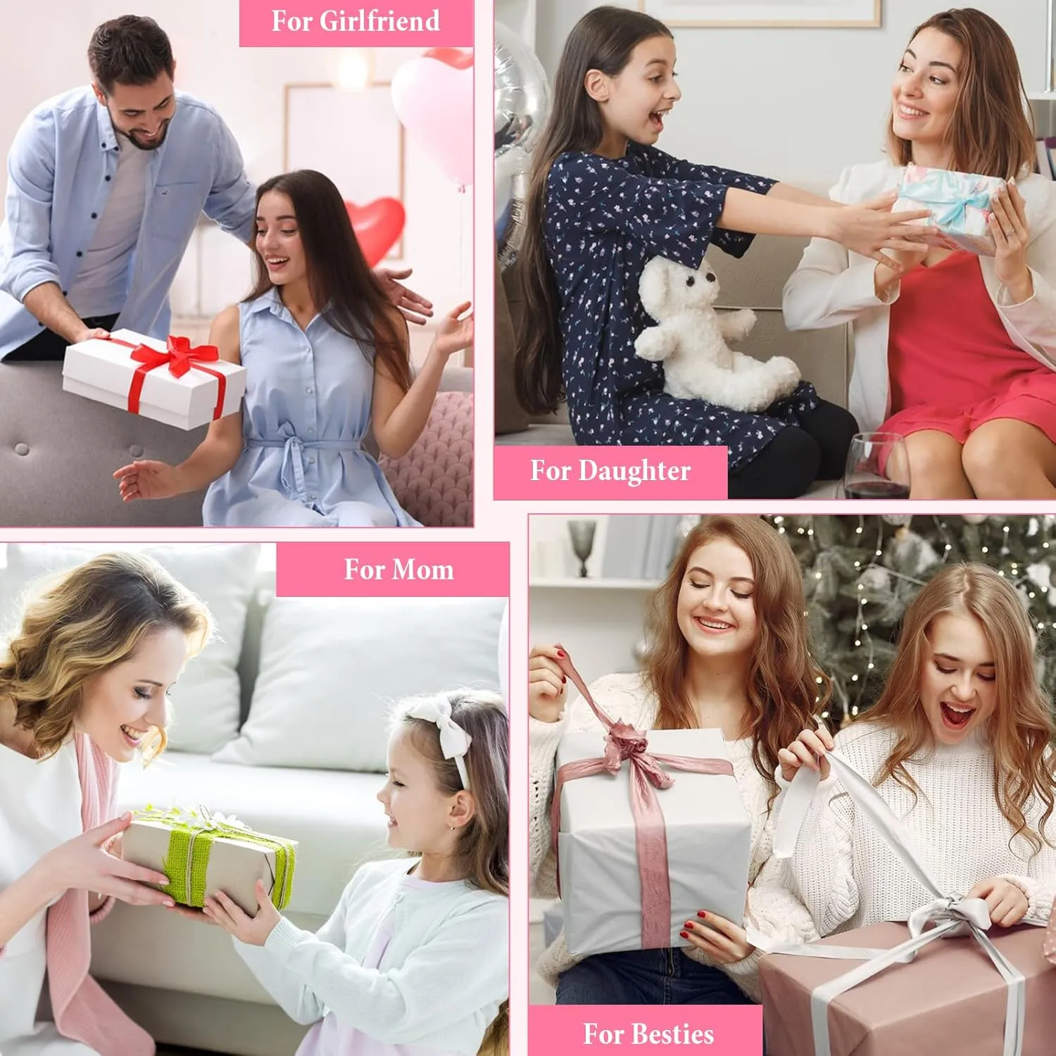 Initial Makeup Bag Large Capacity Travel Cosmetic Bag for Women PU Leather Open Flat Toiletry Bag with Handle and Divider Personalized Gifts for Women (Pink C)