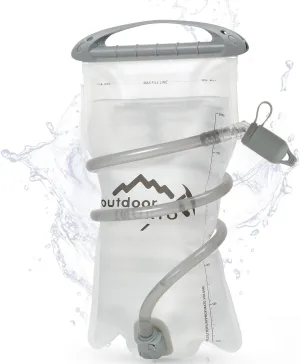 INOXTO 1.5L/2L Hydration Bladder, Water Bladder with Water Reservoir Hose Insulator & High Flow Bite Valve for Hiking Backpack, Leak Proof 1.5/2L Water Reservoir for Camping Cycling Running