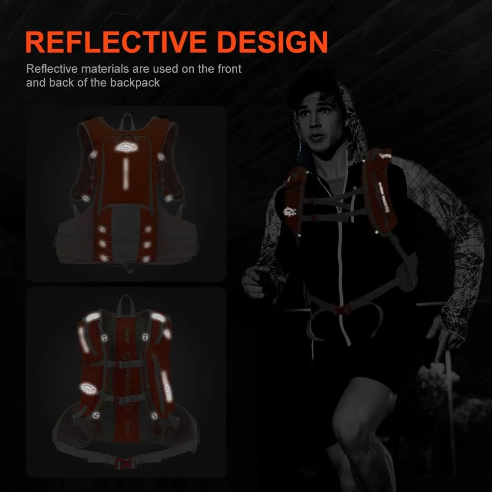 INOXTO Hydration Pack Backpack ，Water Backpack with 2L Leakproof Water Bladder, Running Hydration Vest for Man, Daypack for Cycling Motocross Climbing Trail Running