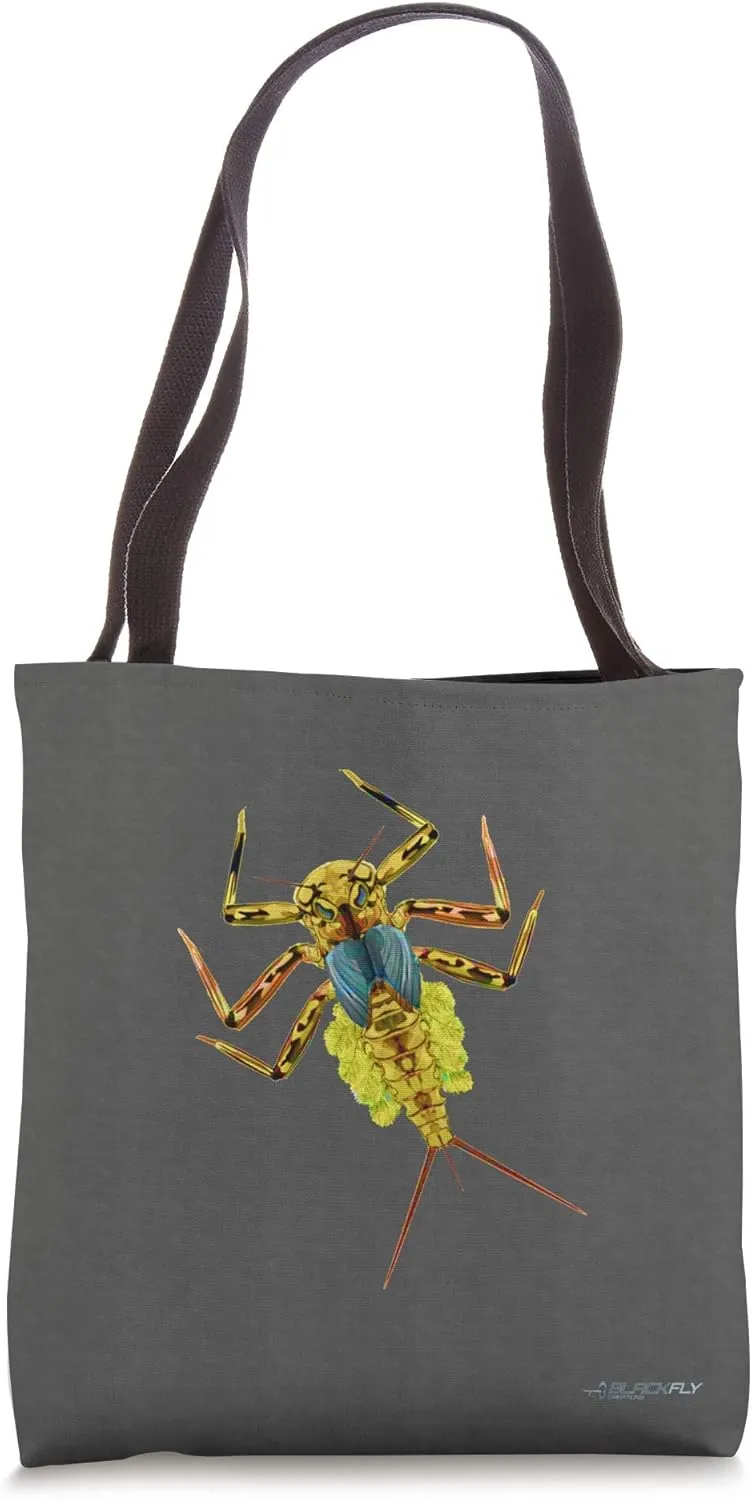 Insect Hatches Mayfly Nymph Tote Gym Tackle Bag by Black Fly Tote Bag