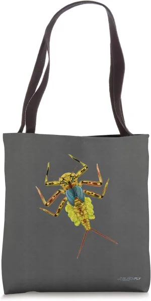 Insect Hatches Mayfly Nymph Tote Gym Tackle Bag by Black Fly Tote Bag