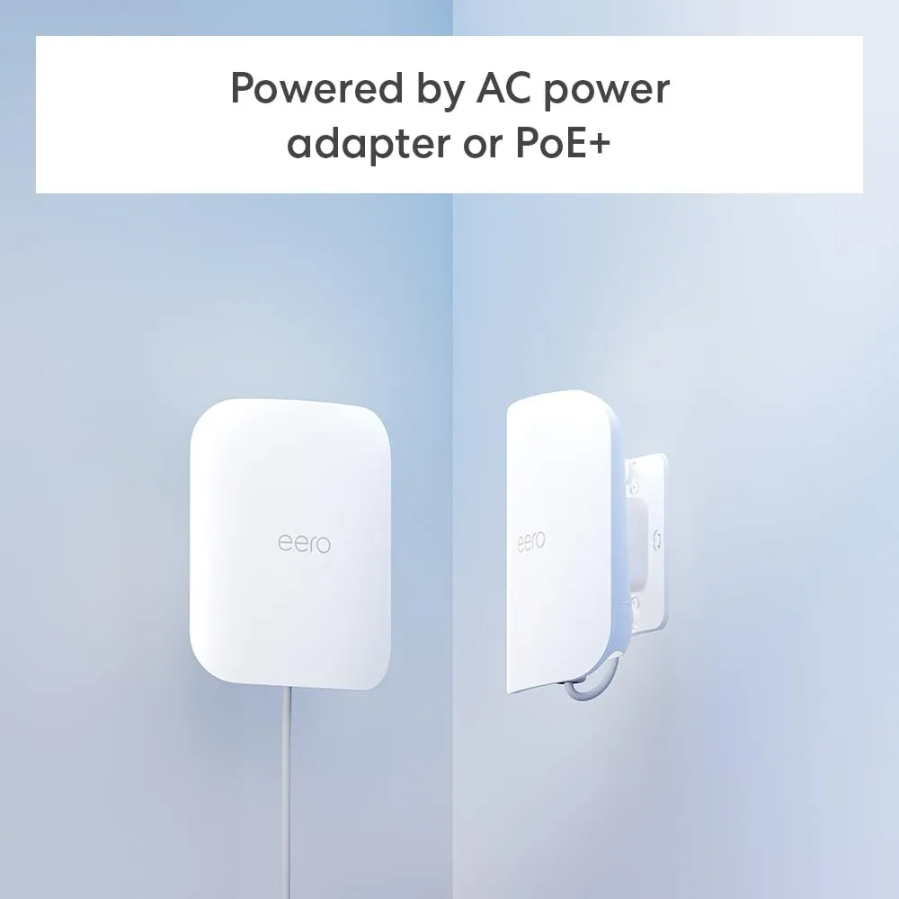 Introducing Amazon eero Outdoor 7 dual-band mesh wifi router - Weatherproof rating of IP66, Coverage up to 15,000 sq. ft. outdoors, 1-pack, Includes 30W PoE  adapter, 2024 release