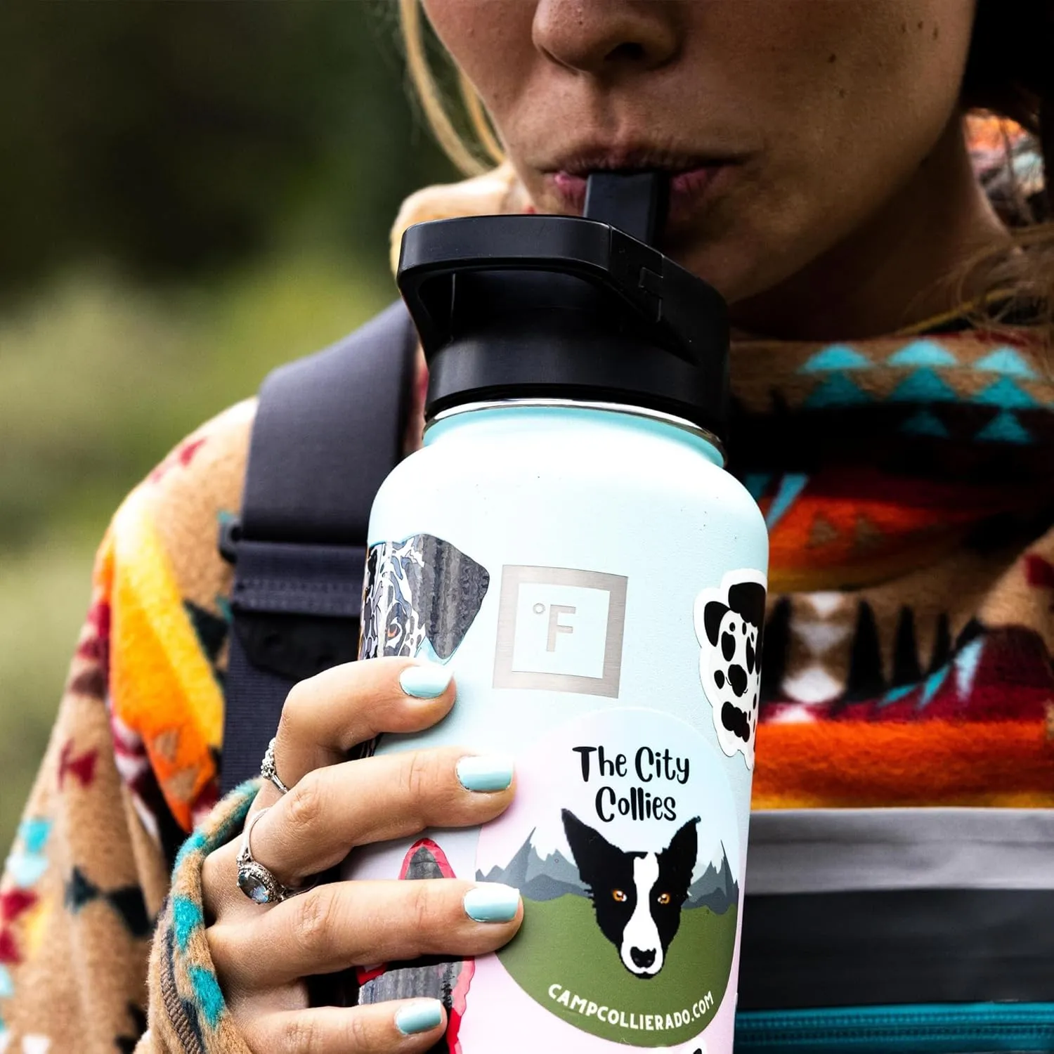 IRON °FLASK Camping & Hiking Hydration Flask with 3 Lids - Stainless Steel, Double Walled & Vacuum Insulated Water Bottle - Leak Proof & BPA Free (Lavender, Straw - 22 oz)