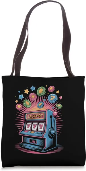 Jackpot Slot Machine 777 Winner Fun Tote Bag