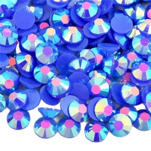 Jelly Sapphire AB Round Flat Back Rhinestones