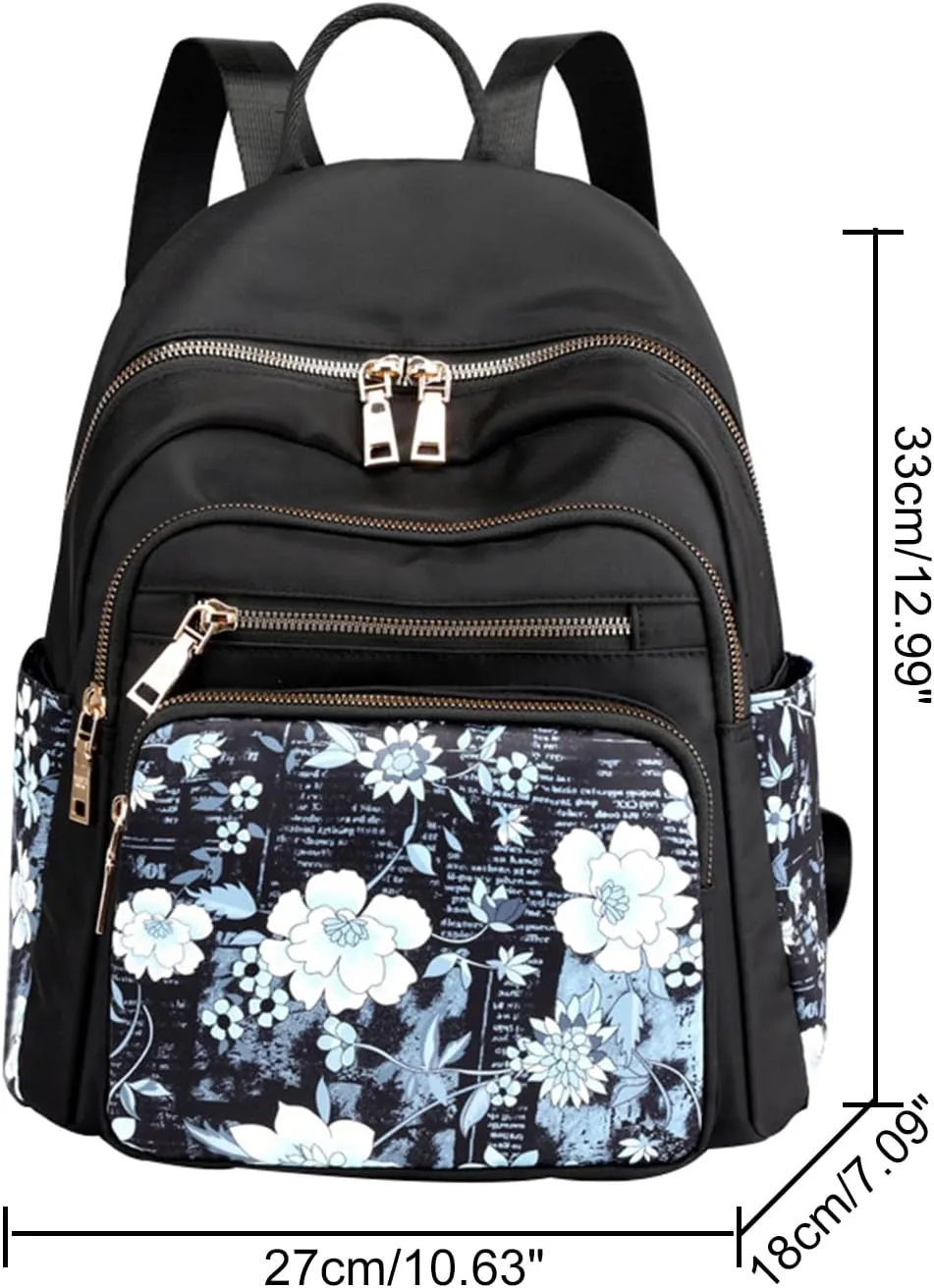 JiaYou Women Girls Leisure Backpack Floral pattern Daypack lightweight casual cosmetic Bag(Color B,16 Liters)