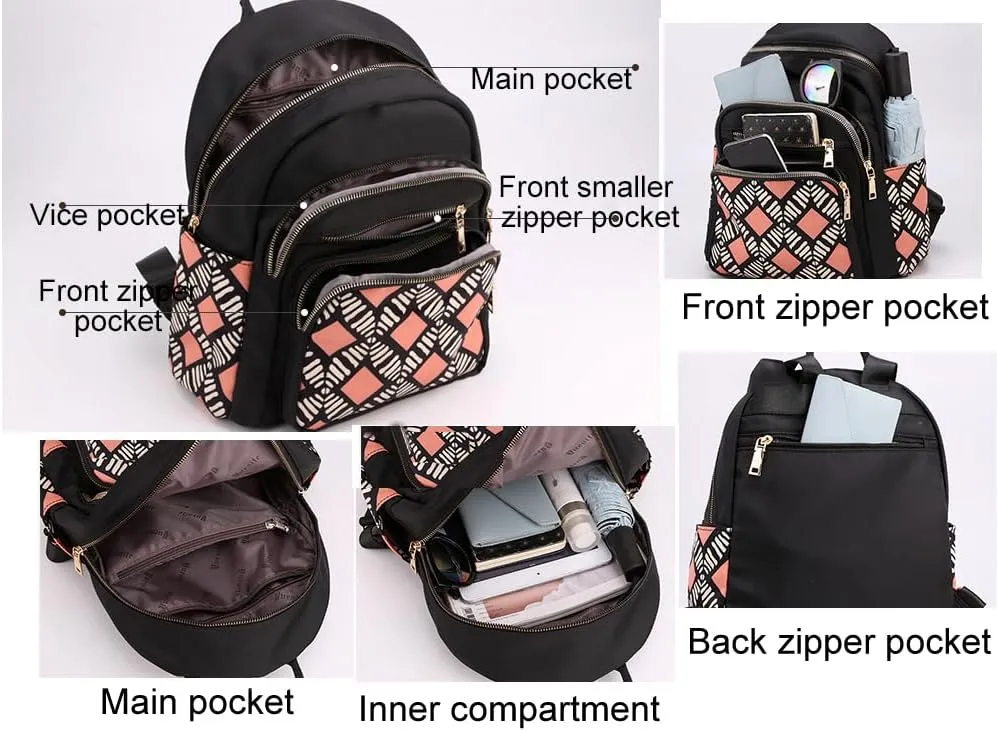 JiaYou Women Girls Leisure Backpack Floral pattern Daypack lightweight casual cosmetic Bag(Color B,16 Liters)