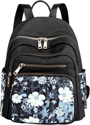 JiaYou Women Girls Leisure Backpack Floral pattern Daypack lightweight casual cosmetic Bag(Color B,16 Liters)