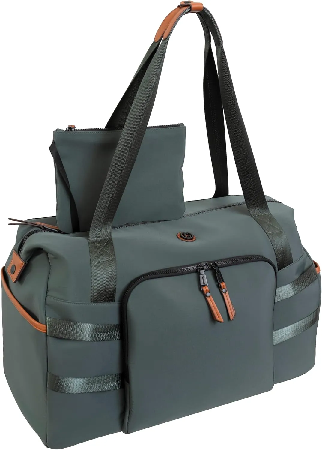 Joan & David 20 Inch Sport Nylon Weekender Travel Duffle (Aloe Green)