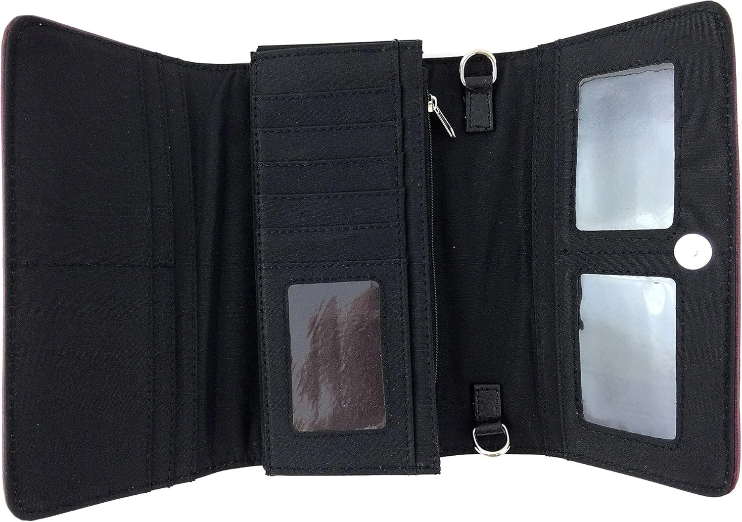 Justin West Embroidery Floral Silver Cross Concealed Carry Handbag Purse Wallet