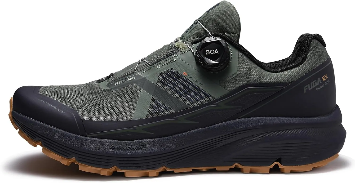 KAILAS Men's FUGA EX BOA Trail Running Shoes Non-Slip Lightweight Jogging Shoe Walking Hiking Outdoor Footwear Sport Sneakers