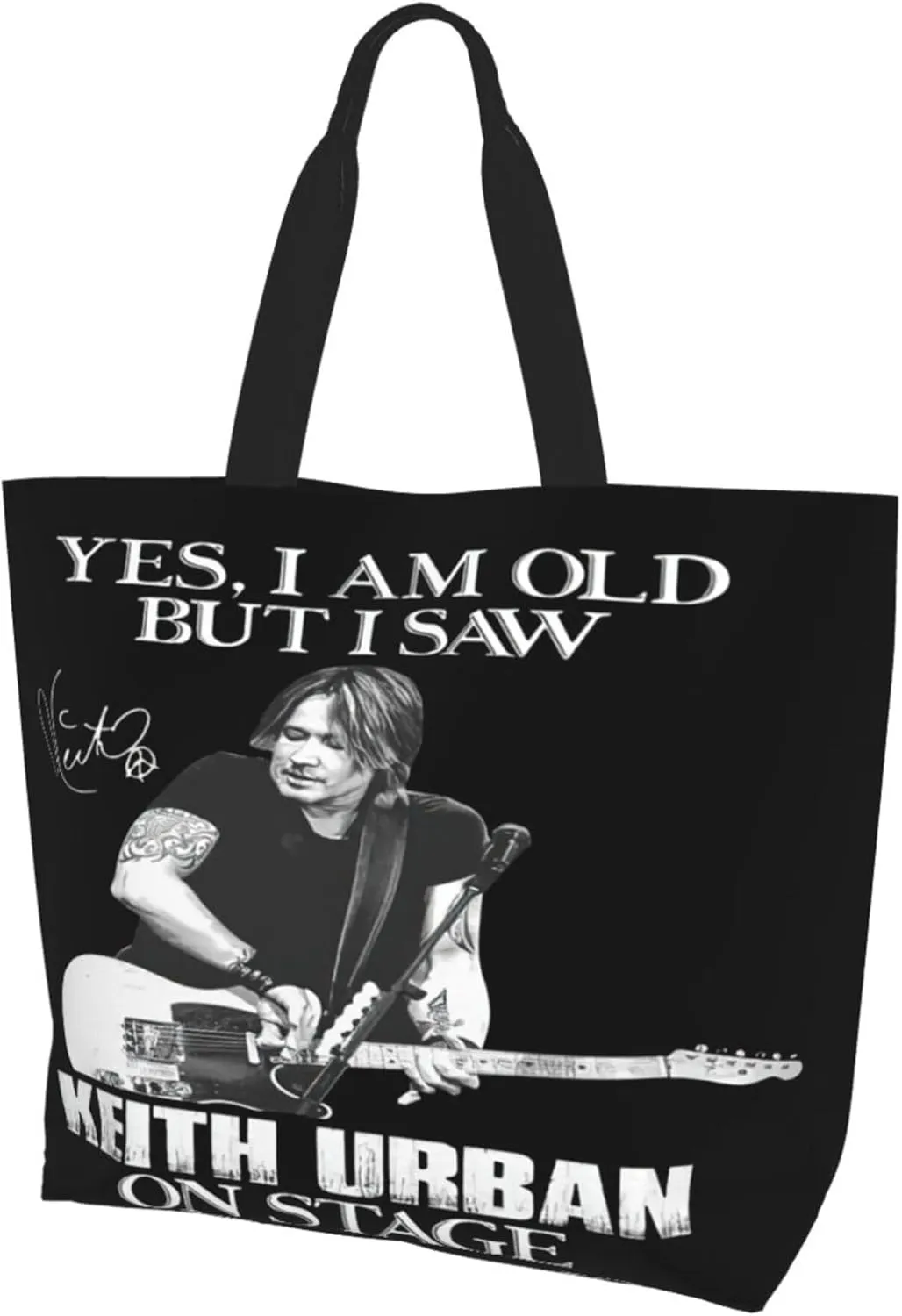 Keith Music Urban Women's Tote Bag Lightweight Handbag Large Tote Bag Shoulder Bag for Work Travel
