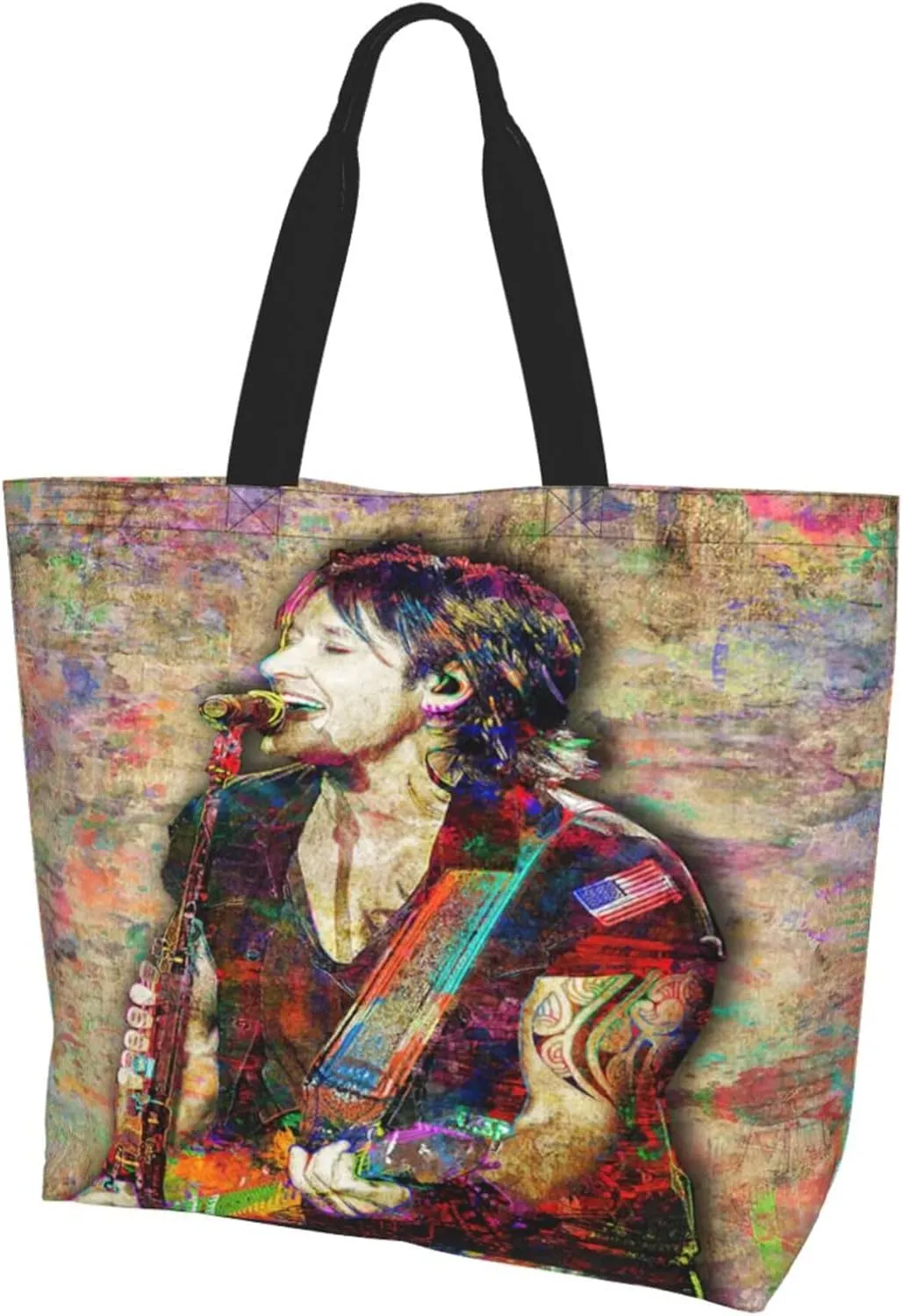 Keith Music Urban Women's Tote Bag Lightweight Handbag Large Tote Bag Shoulder Bag for Work Travel