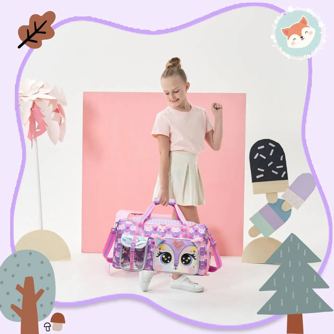 Kids Duffle Sleepover Travel Bag for Girls,Gym Sports Duffel Bag,Dance Bag for Girls With Shoe Compartment