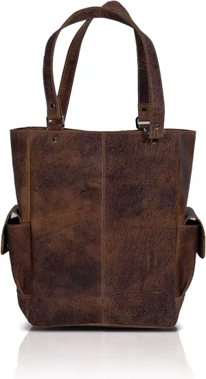 KomalC Leather Tote Bag for Women Purse Satchel Travel Bag shopping Carry Messenger Multipurpose Handbag