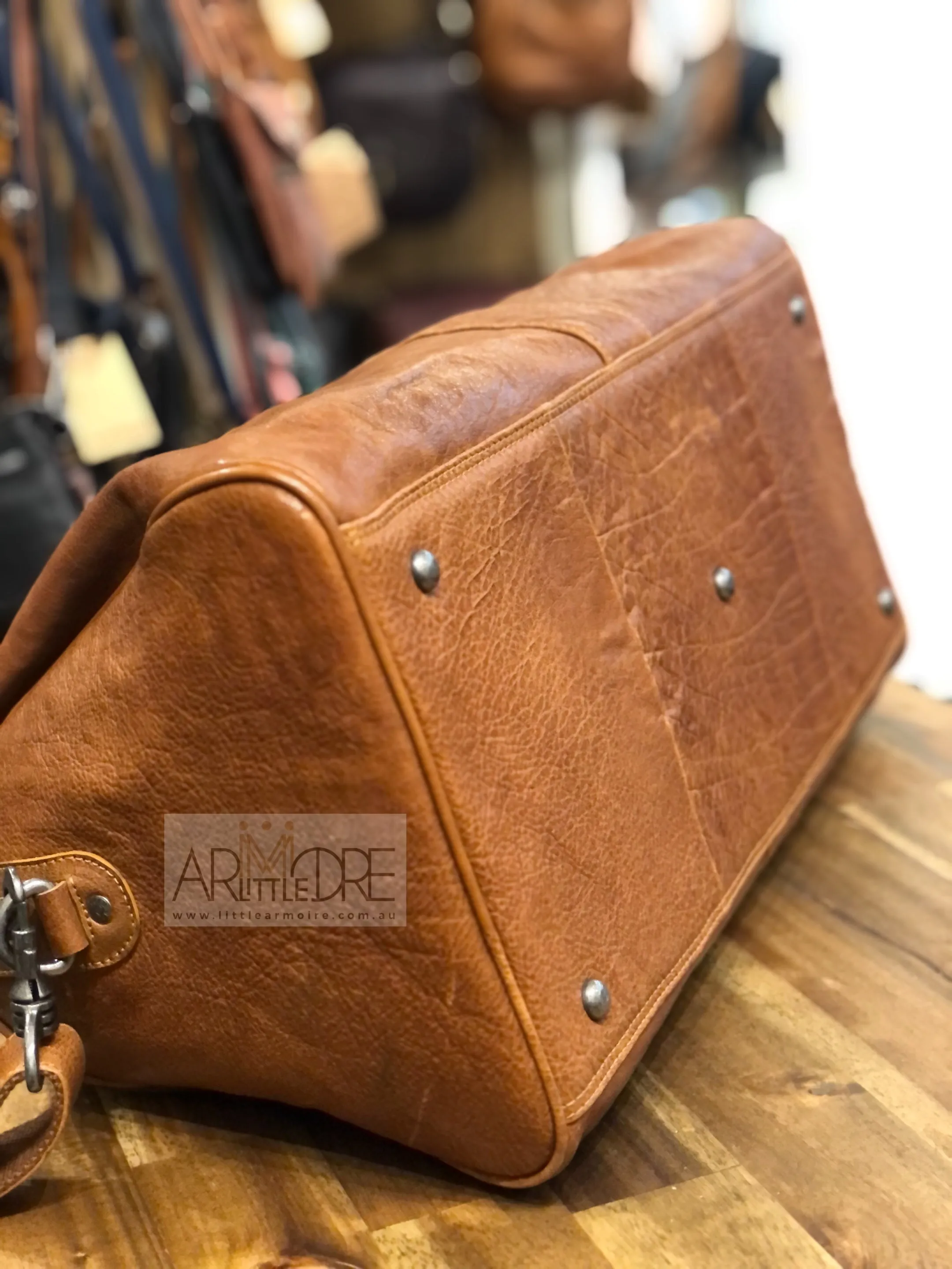 LA2031 Leather Overnight Luggage Bag