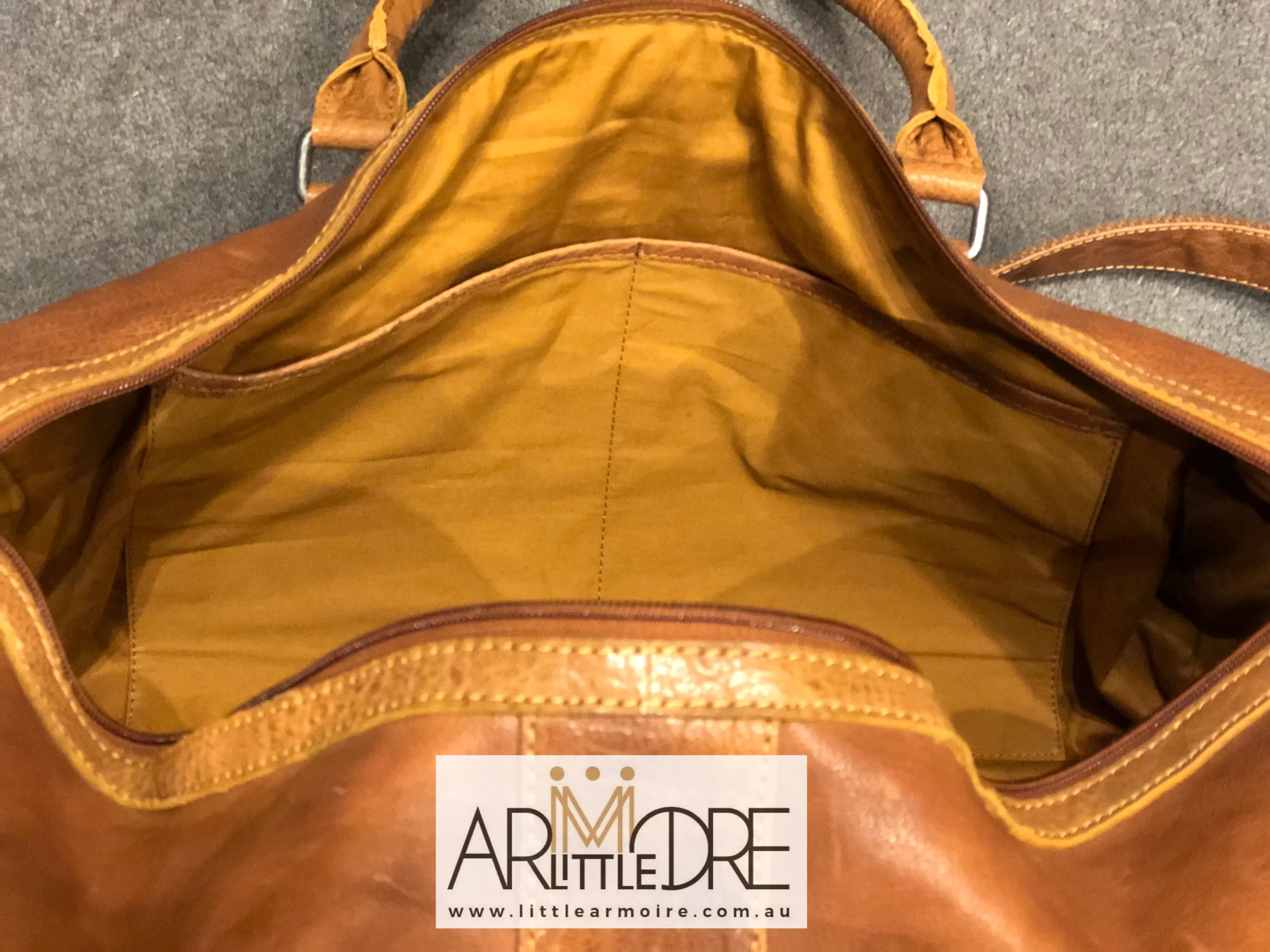 LA2031 Leather Overnight Luggage Bag