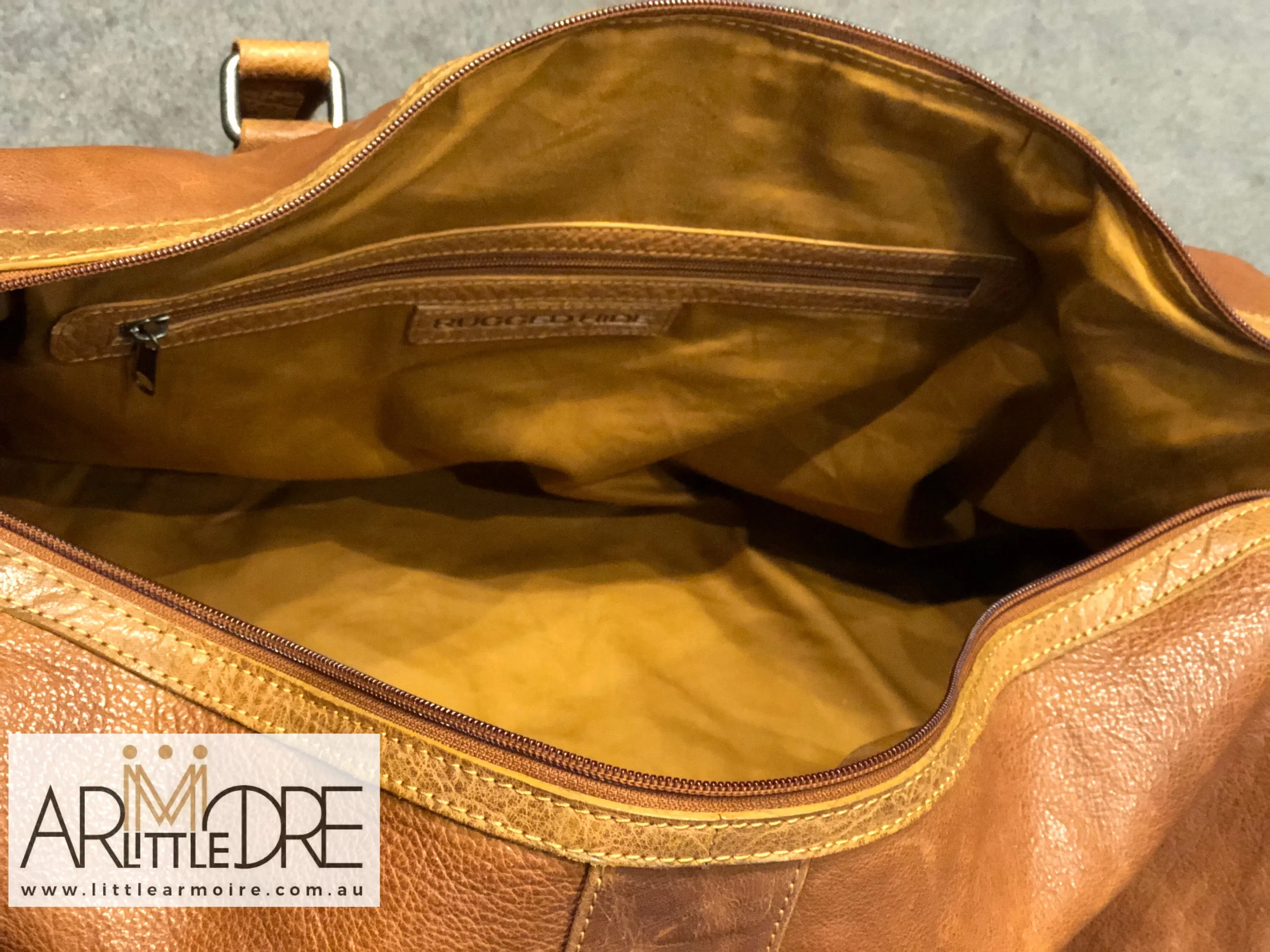 LA2031 Leather Overnight Luggage Bag