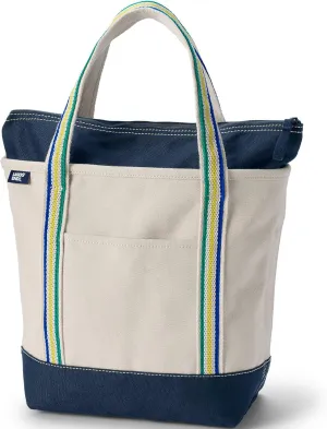 Lands' End Zip Top Canvas Tote Bag