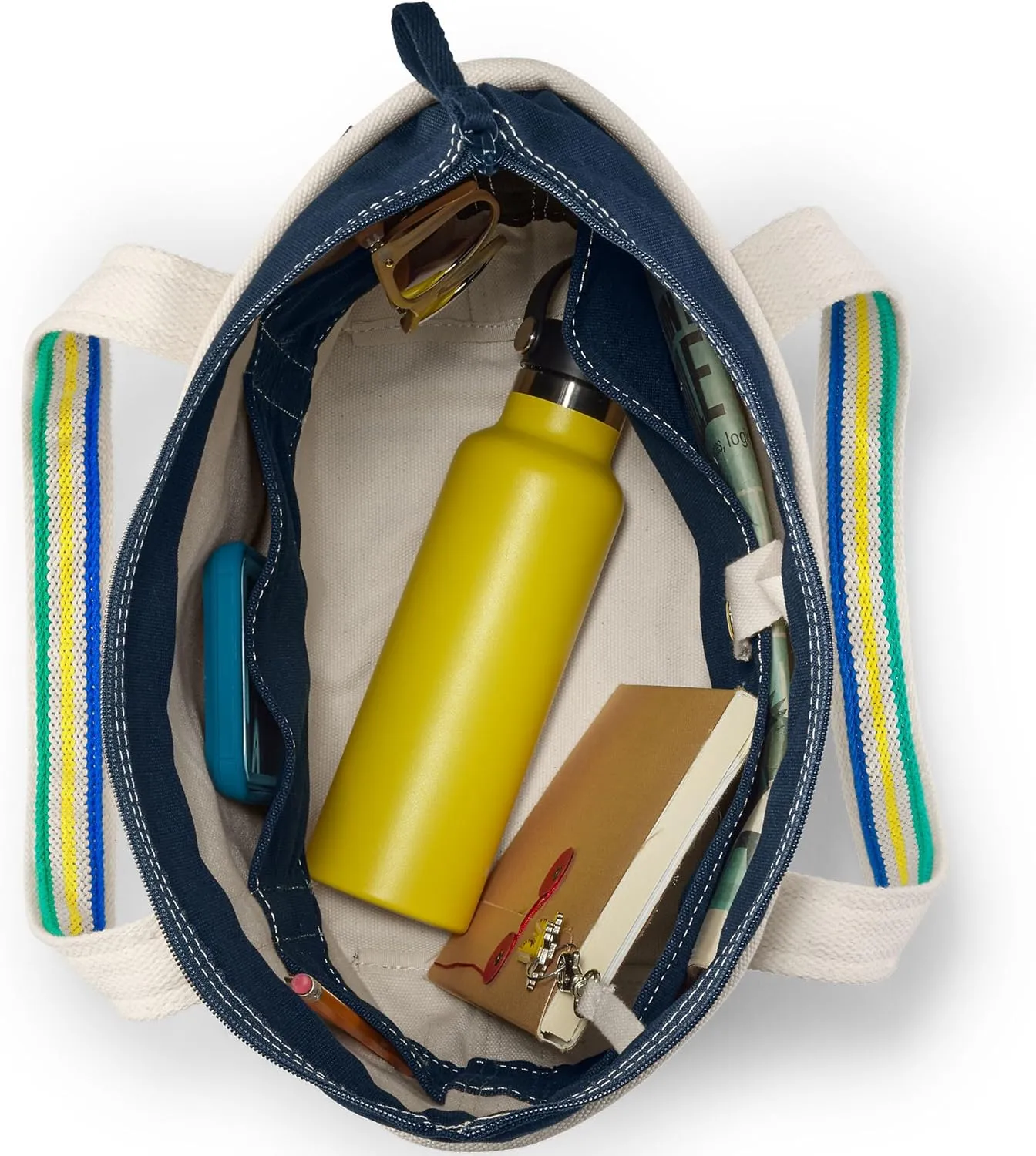 Lands' End Zip Top Canvas Tote Bag