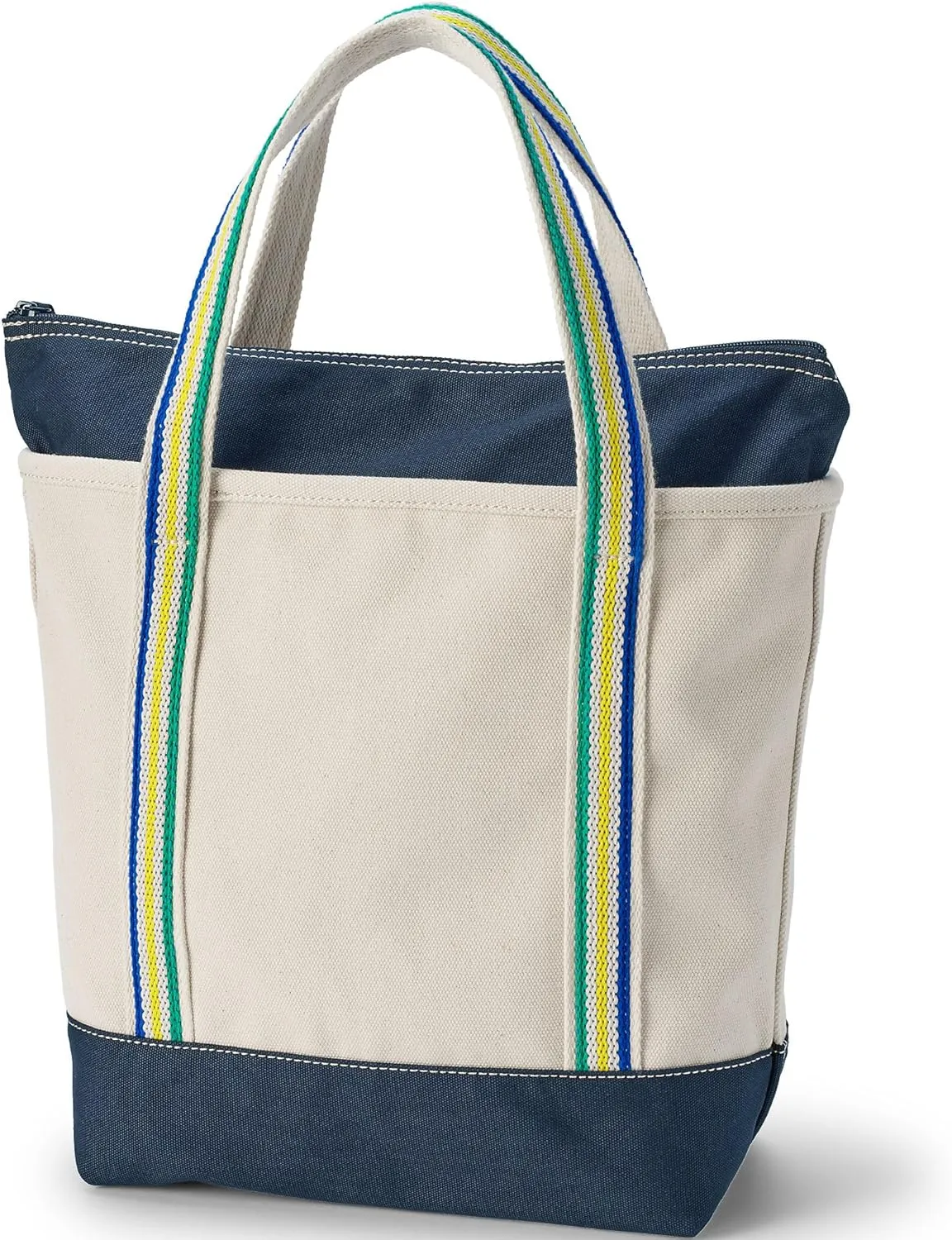Lands' End Zip Top Canvas Tote Bag