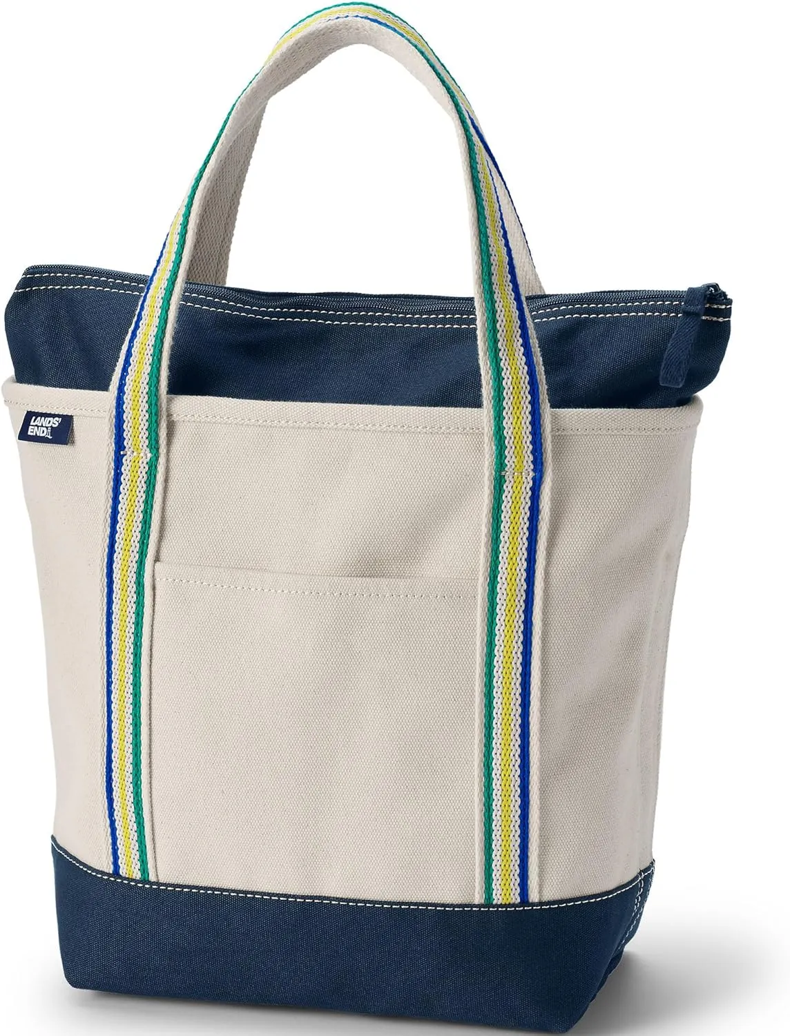 Lands' End Zip Top Canvas Tote Bag