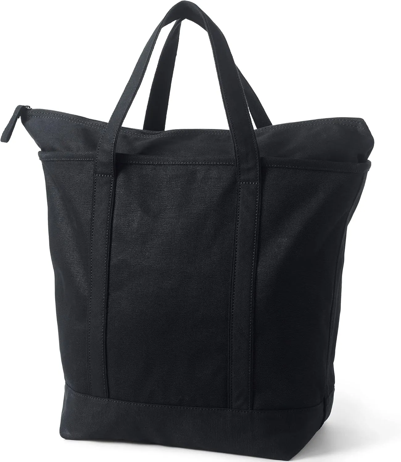 Lands' End Zip Top Canvas Tote Bag