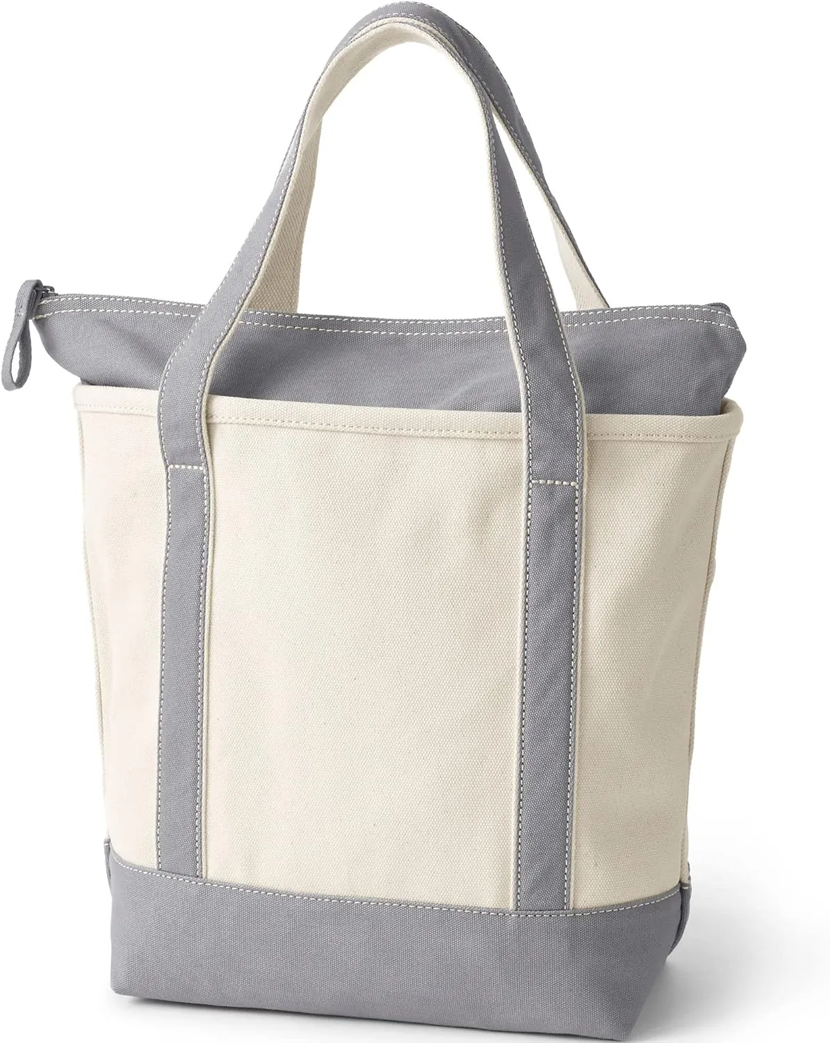 Lands' End Zip Top Canvas Tote Bag