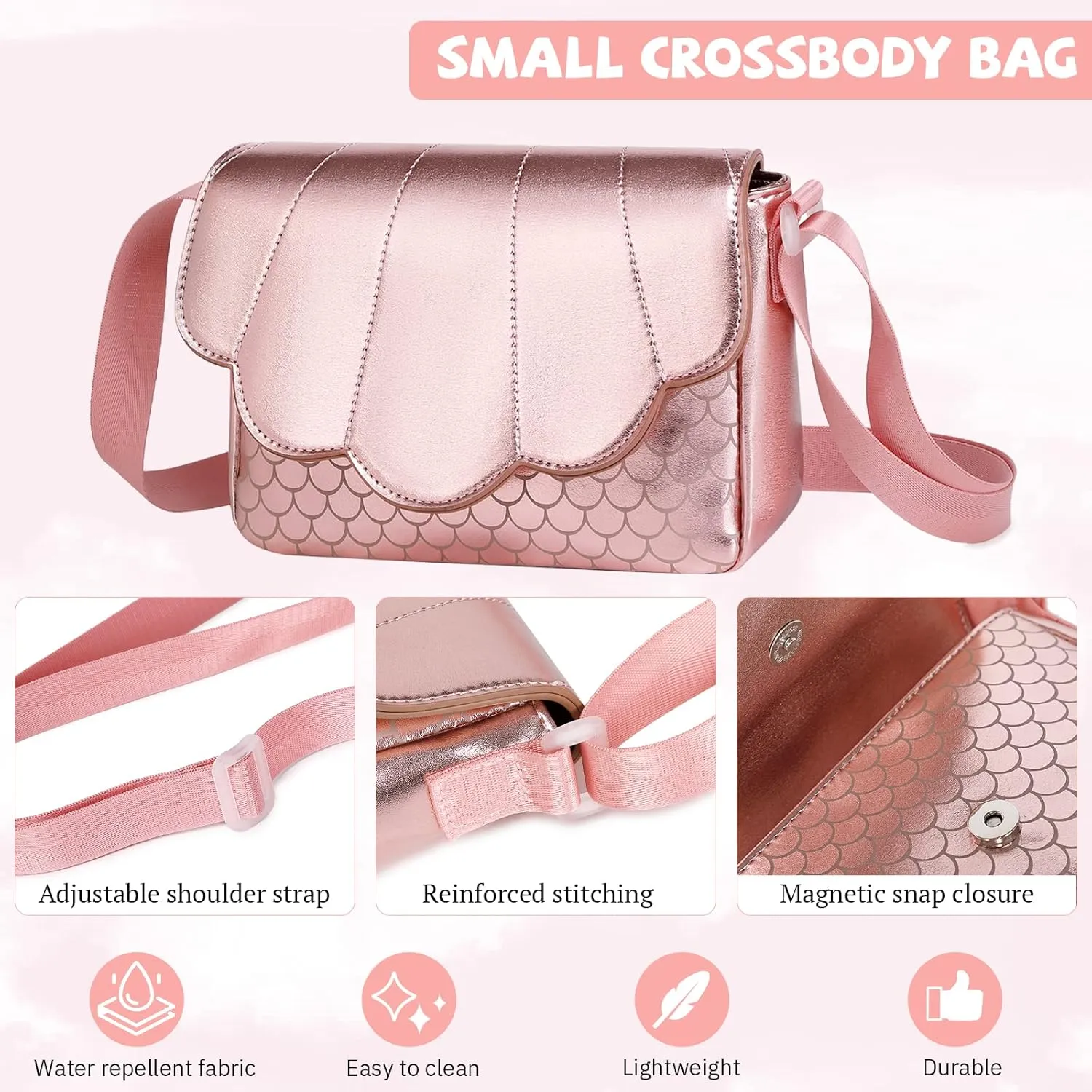 Lanola Lightweight Small Messenger Shoulder Bag,Crossbody Bag Purse for Girls Gift for Preteen/Teen Little Kids