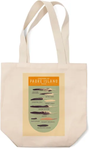 Lantern Press Padre Island, Texas, Shorebirds at Sunset Collection, Birds of a Feather, (100% Cotton Canvas Reusable Tote Bag)